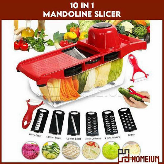 9 in 1 Multifunctional Vegetable Slicer & Chopper – Fruit, Potato & Carrot Cutter with Basket