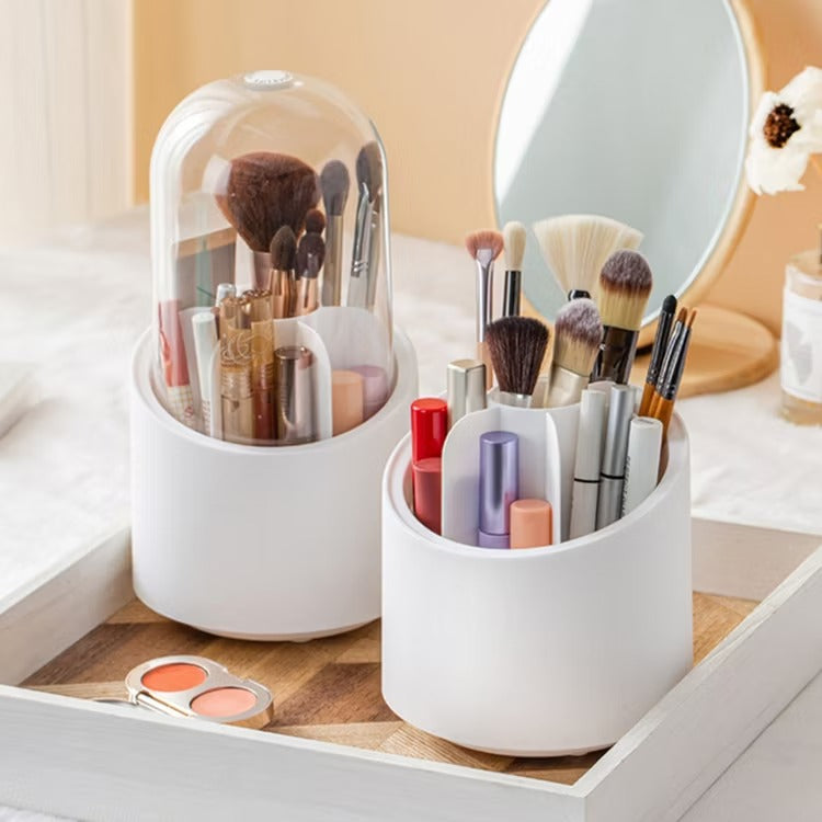 360' Rotary Cosmetic Brush Storage Bucket