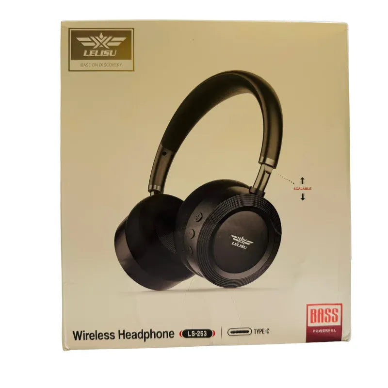 Lelisu LS-253 Wireless Headphones | Bluetooth Over-Ear Headset with Type-C Charging