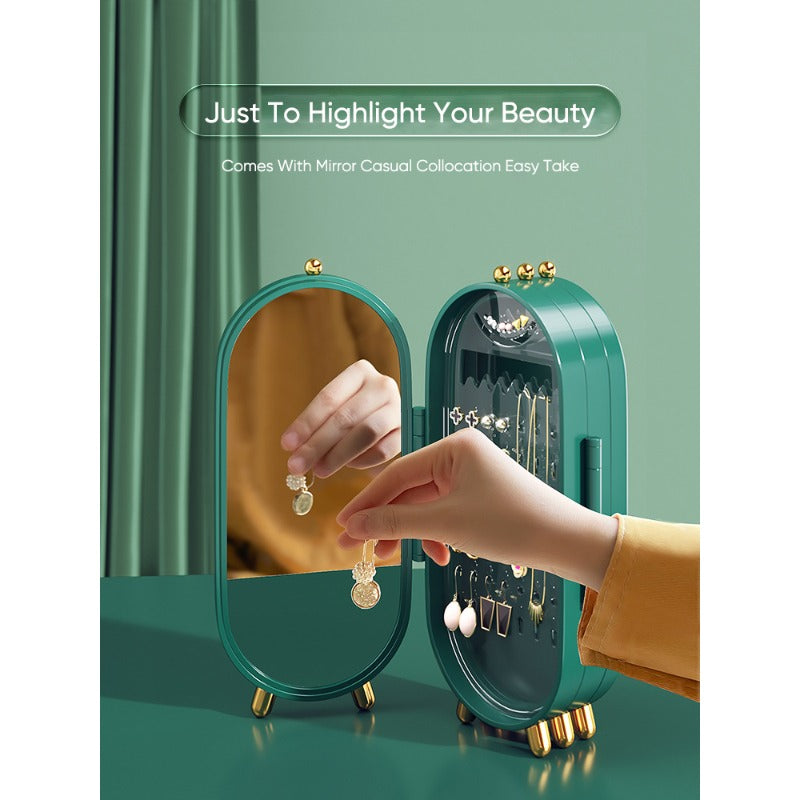 Multi-Functional 4 Layers Dustproof Folding Jewelry Storage Box