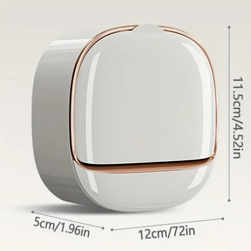 Dark Green | Self-Adhesive Wall-Mounted Luxury Soap Holder with Lid and Drainage Tray